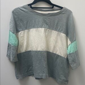 Saturday Sunday By Anthropologie 100% Cotton Colorblock T Shirt